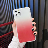 Glitter Powder Gradient Color Transparent Soft Phone Case Back Cover - iPhone 11/11 Pro/11 Pro Max/XS Max/XR/XS/X/8 Plus/8/7 Plus/7 - halloladies