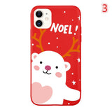 Candy Color Cartoon Christmas Phone Case Back Cover - iPhone 11/11 Pro/11 Pro Max/XS Max/XR/XS/X/8 Plus/8/7 Plus/7 - halloladies
