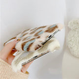Fashion Leopard Cheetah Plush Soft Phone Case Back Cover - iPhone 11/11 Pro/11 Pro Max/XS Max/XR/XS/X/8 Plus/8/7 Plus/7 - halloladies