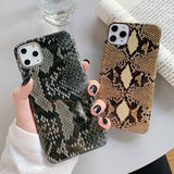 Retro Snake Skin Phone Case Back Cover for iPhone 11 Pro Max/11 Pro/11/XS Max/XR/XS/X/8 Plus/8/7 Plus/7 - halloladies