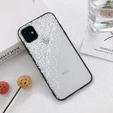 Lace Flower Transparent Phone Case Back Cover - iPhone 11/11 Pro/11 Pro Max/XS Max/XR/XS/X/8 Plus/8/7 Plus/7 - halloladies
