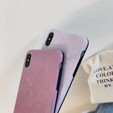 Simple Solid Color Marble Soft Phone Case Back Cover - iPhone 11/11 Pro/11 Pro Max/XS Max/XR/XS/X/8 Plus/8/7 Plus/7 - halloladies