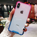 Luxury Gradient Colorful Bumper Soft Phone Case Back Cover - iPhone 12 Pro Max/12 Pro/12/12 Mini/SE/11 Pro Max/11 Pro/11/XS Max/XR/XS/X/8 Plus/8 - halloladies