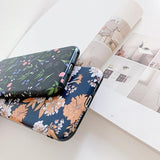 Retro Flower Glossy Soft Phone Case Back Cover for iPhone XS Max/XR/XS/X/8 Plus/8/7 Plus/7/6s Plus/6s/6 Plus/6 - halloladies