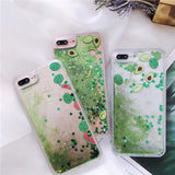 Flowing Liquid Bling Glitter Watermelon Avocado TPU Phone Case Back Cover for iPhone XS Max/XR/XS/X/8 Plus/8/7 Plus/7/6s Plus/6s/6 Plus/6 - halloladies