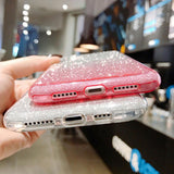 Glitter Powder Candy Color Transparent Soft Phone Case Back Cover - iPhone 11/11 Pro/11 Pro Max/XS Max/XR/XS/X/8 Plus/8/7 Plus/7 - halloladies