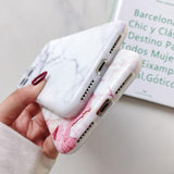 Soft IMD Fashion Simple Marble Phone Case Back Cover for iPhone 12 Pro Max/12 Pro/12/12 Mini/SE/11 Pro Max/11 Pro/11/XS Max/XR/XS/X/8 Plus/8 - halloladies