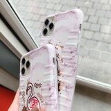 Plating Flamingo Piano Stripe Letters Phone Case Back Cover - iPhone 11/11 Pro/11 Pro Max/XS Max/XR/XS/X/8 Plus/8/7 Plus/7 - halloladies