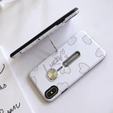 UV Discoloration Car Holder Magnetic Hide Ring Holder Stand Phone Case Back Cover for iPhone 11 Pro Max/11 Pro/11/XS Max/XR/XS/X/8 Plus/8 - halloladies