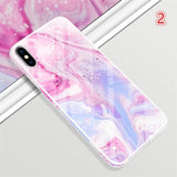 Color Edge Glossy Tempered Glass Phone Case Back Cover for iPhone 11 Pro Max/11 Pro/11/XS Max/XR/XS/X/8 Plus/8 - halloladies