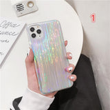 Laser Rainbow Color Soft Phone Case Back Cover - iPhone 12 Pro Max/12 Pro/12/12 Mini/SE/11 Pro Max/11 Pro/11/XS Max/XR/XS/X/8 Plus/8 - halloladies