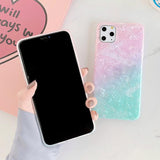 Dream Shell Gradient Rainbow Soft TPU Phone Case Back Cover for iPhone 11 Pro Max/11 Pro/11/XS Max/XR/XS/X/8 Plus/8/7 Plus/7 - halloladies