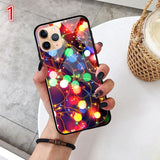 Cartoon Christmas Tempered Glass Phone Case Back Cover - iPhone 11/11 Pro/11 Pro Max/XS Max/XR/XS/X/8 Plus/8/7 Plus/7 - halloladies