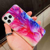 Glitter Moon Star Marble Stone Sparkle Phone Case Back Cover for iPhone 11/11 Pro/11 Pro Max/XS Max/XR/XS/X/8 Plus/8/7 Plus/7 - halloladies