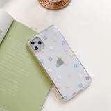 Cute Simple Love Heart Flower Clear Phone Case Back Cover - iPhone 11 Pro Max/11 Pro/11/XS Max/XR/XS/X/8 Plus/8/7 Plus/7 - halloladies