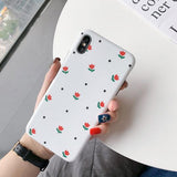 Ultra Thin Flower Soft TPU Phone Case Back Cover for iPhone XS Max/XR/XS/X/8 Plus/8/7 Plus/7/6s Plus/6s/6 Plus/6 - halloladies