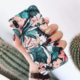 Retro Luminous Flower Leaf Hard Phone Case Back Cover for iPhone 11/11 Pro/11 Pro Max/XS Max/XR/XS/X/8 Plus/8/7 Plus/7 - halloladies