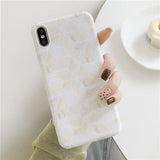 Creative Rhombus Marble Soft IMD Phone Case Back Cover for iPhone 11/11 Pro/11 Pro Max/XS Max/XR/XS/X/8 Plus/8/7 Plus/7 - halloladies