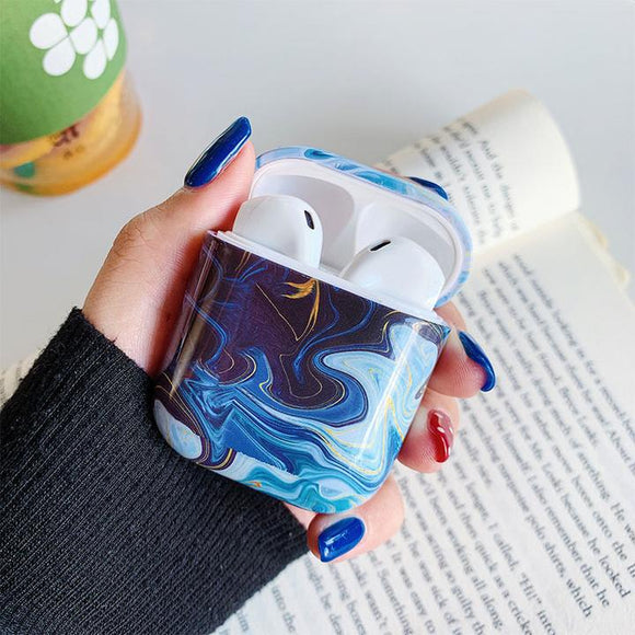Retro Oil Painting Marble Wireless Bluetooth Earphone Cases for Airpods - halloladies