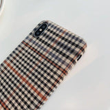 Little Plaid Fabric Phone Case Back Cover - iPhone 11/11 Pro/11 Pro Max/XS Max/XR/XS/X/8 Plus/8/7 Plus/7 - halloladies