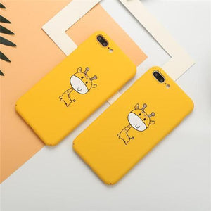 Cute Cartoon Giraffe Phone Case Back Cover for iPhone XS Max/XR/XS/X/8 Plus/8/7 Plus/7/6s Plus/6s/6 Plus/6 - halloladies
