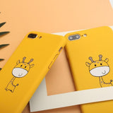 Cute Cartoon Giraffe Phone Case Back Cover for iPhone XS Max/XR/XS/X/8 Plus/8/7 Plus/7/6s Plus/6s/6 Plus/6 - halloladies