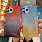 Glitter Paper Square Phone Case Back Cover - iPhone 12 Pro Max/12 Pro/12/12 Mini/SE/11 Pro Max/11 Pro/11/XS Max/XR/XS/X/8 Plus/8 - halloladies