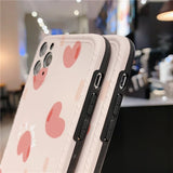 Love Heart Sweet Pink Soft Phone Case Back Cover for iPhone 12 Pro Max/12 Pro/12/12 Mini/SE/11 Pro Max/11 Pro/11/XS Max/XR/XS/X/8 Plus/8 - halloladies