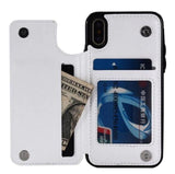 PU Leather Flip Wallet Photo Holder Phone Case Back Cover - iPhone SE/11 Pro Max/11 Pro/11/XS Max/XR/XS/X/8 Plus/8/7 Plus/7 - halloladies