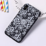 Lace Floral Paisley Henna Mandala Soft TPU Phone Case Back Cover for iPhone 11 Pro Max/11 Pro/11/XS Max/XR/XS/X/8 Plus/8/7 Plus/7 - halloladies