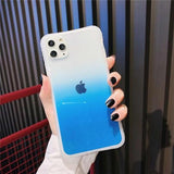 Glitter Powder Gradient Color Transparent Soft Phone Case Back Cover - iPhone 11/11 Pro/11 Pro Max/XS Max/XR/XS/X/8 Plus/8/7 Plus/7 - halloladies