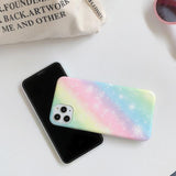 Fashion Soft Candy Color Gradient Rainbow Phone Case Back Cover - iPhone 11 Pro Max/11 Pro/11/XS Max/XR/XS/X/8 Plus/8/7 Plus/7 - halloladies