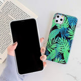 Vintage Green Banana Leaf Phone Case Back Cover for iPhone 11 Pro Max/11 Pro/11/XS Max/XR/XS/X/8 Plus/8 - halloladies