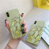 Vintage Fresh Banana Leaf Soft Phone Case Back Cover - iPhone XS Max/XR/XS/X/8 Plus/8/7 Plus/7/6s Plus/6s/6 Plus/6 - halloladies