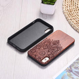 Engraved Natural Wood Soft Edge Phone Case Back Cover - iPhone 11/11 Pro/11 Pro Max/XS Max/XR/XS/X/8 Plus/8/7 Plus/7 - halloladies