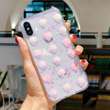 Cute 3D Shell Transparent Phone Case Back Cover - iPhone XS Max/XR/XS/X/8 Plus/8/7 Plus/7/6s Plus/6s/6 Plus/6 - halloladies