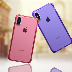 Special Simple Solid Color Transparent Airbag Phone Case Back Cover - iPhone 11 Pro Max/11 Pro/11/XS Max/XR/XS/X/8 Plus/8/7 Plus/7 - halloladies