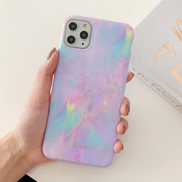 Fashion Smooth Granite Marble Texture Phone Case Back Cover for iPhone 11/11 Pro/11 Pro Max/XS Max/XR/XS/X/8 Plus/8/7 Plus/7 - halloladies