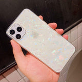 Glitter Shell Pattern Sparkle Bling Crystal Clear Soft TPU Phone Case Back Cover for iPhone 11/11 Pro/11 Pro Max/XS Max/XR/XS/X/8 Plus/8/7 Plus/7 - halloladies