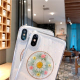 Real Dried Flower Glitter Star Phone Case Back Cover - iPhone 11 Pro Max/11 Pro/11/XS Max/XR/XS/X/8 Plus/8/7 Plus/7 - halloladies