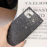 Square Bling Glitter Rhinestone Phone Case Back Cover for iPhone 11 Pro Max/11 Pro/11/XS Max/XR/XS/X/8 Plus/8/7 Plus/7 - halloladies