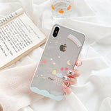 Cute Graffiti Fruit Transparent Soft Phone Case Back Cover - iPhone 12 Pro Max/12 Pro/12/12 Mini/SE/11 Pro Max/11 Pro/11/XS Max/XR/XS/X/8 Plus/8 - halloladies