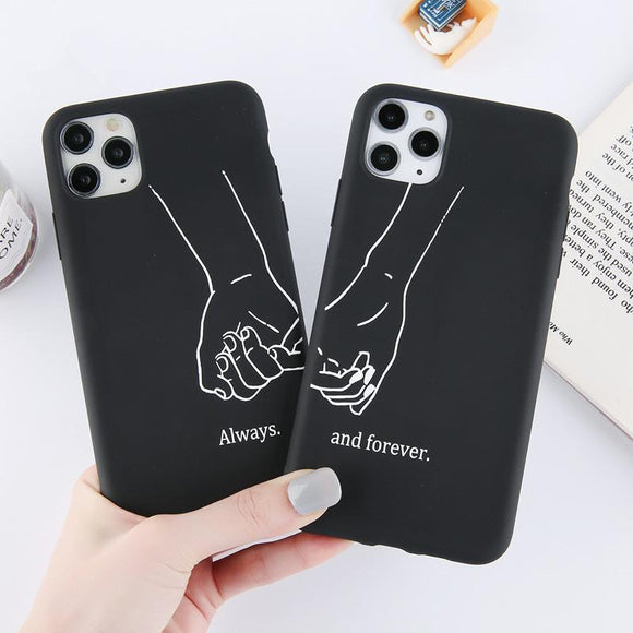 Funny Couples Black Soft Phone Case Back Cover - iPhone 12 Pro Max/12 Pro/12/12 Mini/SE/11 Pro Max/11 Pro/11/XS Max/XR/XS/X/8 Plus/8 - halloladies