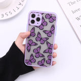 Cute 3D Relif Butterfly iPhone Case for iPhone 12 Pro Max/12 Pro/12/12 Mini/SE/11 Pro Max/11 Pro/11/XS Max/XR/XS/X/8 Plus/8