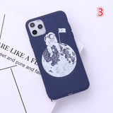 Simple Spaceman Astronaut Planet Soft Phone Case Back Cover - iPhone 11/11 Pro/11 Pro Max/XS Max/XR/XS/X/8 Plus/8/7 Plus/7 - halloladies