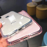 Cute Cat Ear Transpatent  Silicone Phone Case Back Cover for iPhone XS Max/XR/XS/X/8 Plus/8/7 Plus/7/6s Plus/6s/6 Plus/6 - halloladies