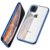 Plating Solid Color Edge Soft Clear Phone Case Back Cover - iPhone 11/11 Pro/11 Pro Max/XS Max/XR/XS/X/8 Plus/8/7 Plus/7 - halloladies