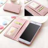 Leather Wallet Magnet Card Holder Flip Soft TPU Glitter Phone Case Back Cover - iPhone 12 Pro Max/12 Pro/12/12 Mini/SE/11 Pro Max/11 Pro/11/XS Max/XR/XS/X/8 Plus/8 - halloladies
