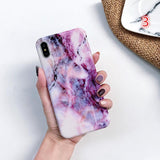 Glossy Artistic Marble Phone Case Back Cover - iPhone 11/11 Pro/11 Pro Max/XS Max/XR/XS/X/8 Plus/8/7 Plus/7 - halloladies