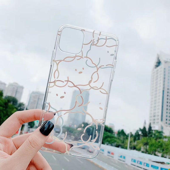 Cute Creative Candy Line Puppy Clear Soft Phone Case Back Cover - iPhone 12 Pro Max/12 Pro/12/12 Mini/SE/11 Pro Max/11 Pro/11/XS Max/XR/XS/X/8 Plus/8 - halloladies